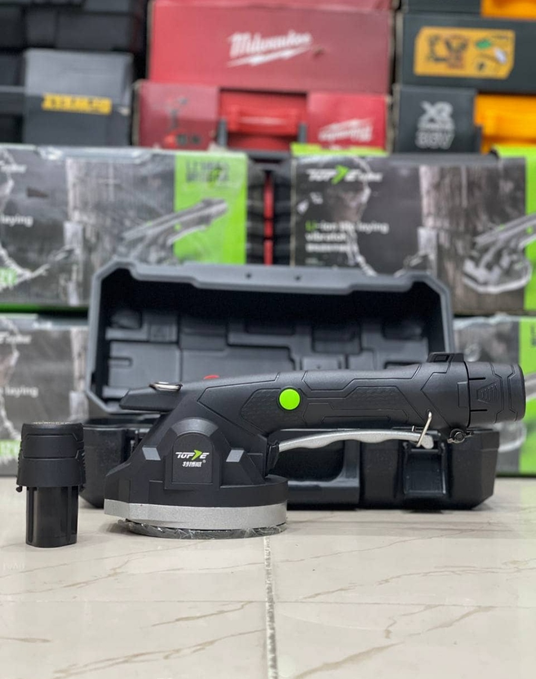 چکش ویبره کاشی و سرامیک شارژی تاپ وی مدل DC12V